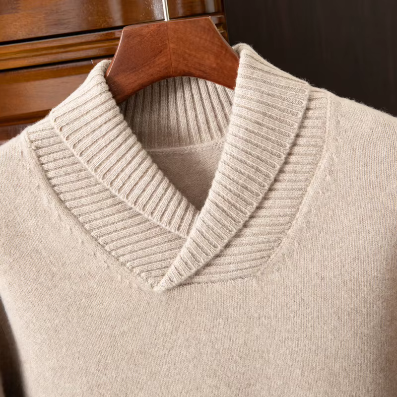 Pull à col rond pour hommes, chemise à bascule en tricot de cachemire, 100% laine Pure, ample, couleur unie, pull Jacquard décontracté