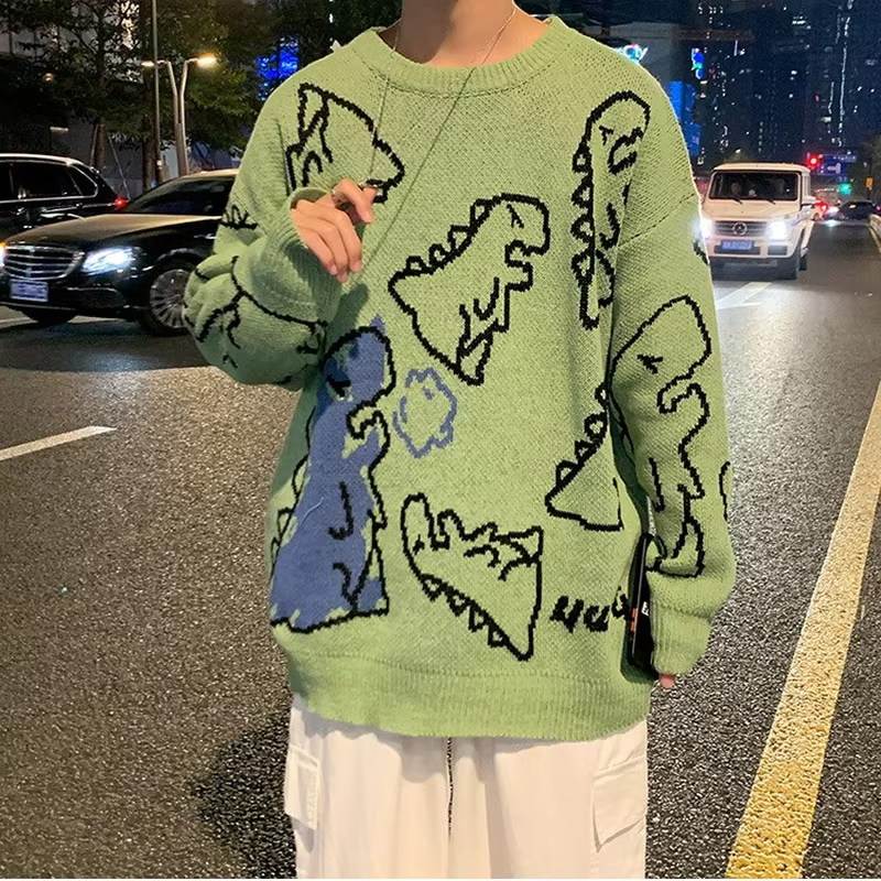 Pull Surdimensionné à Manches sulfet Col Rond pour Femme