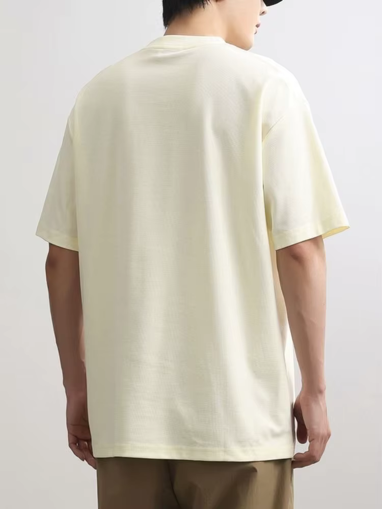 T-shirt col rond pour hommes, ample, brodé, chemises, Streetwear, vêtements esthétiques, Vintage, fête, vente en gros, bon marché