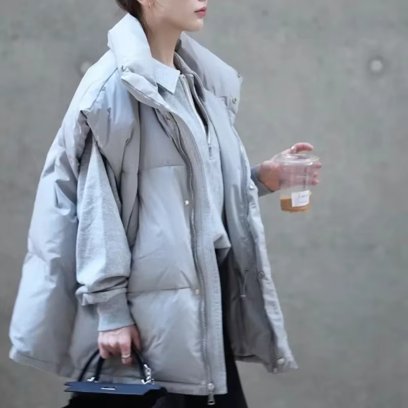 Couleur unie fermeture éclair femmes gilets assez chaud froid Demi-saison dame rembourré coton Giletes vêtements d'hiver élégant travail décontracté