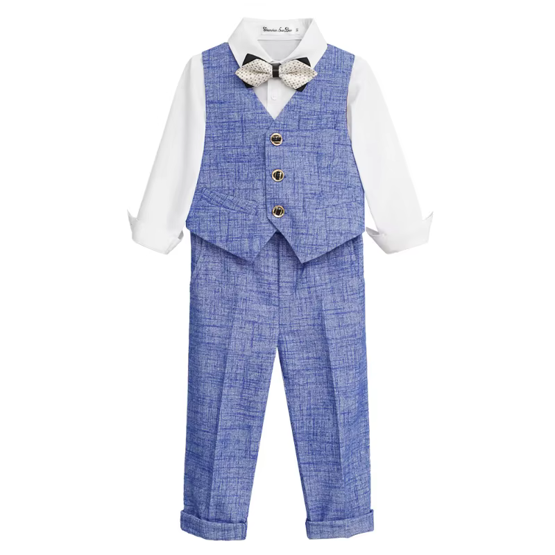 GlaPants-Ensembles de vêtements de mariage formels pour enfants, gilet pour enfants, olympiques de haute qualité pour bébés et tout-petits, tenues de fête à la mode pour garçons