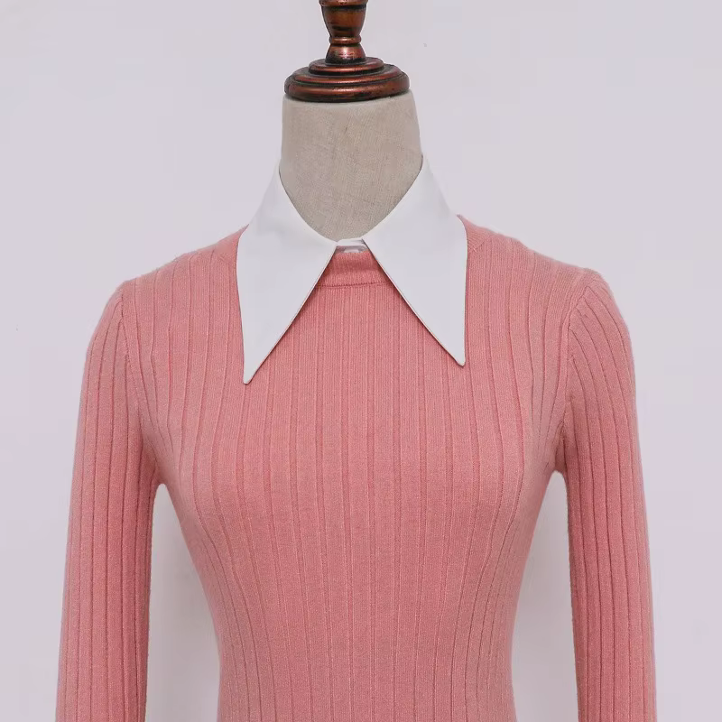 Nouveau Col Amovible en Chiffon Chiffonné Élégant et Tendance pour Femme