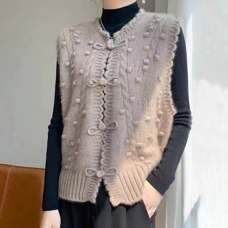 Gilet pull tricoté pour femme