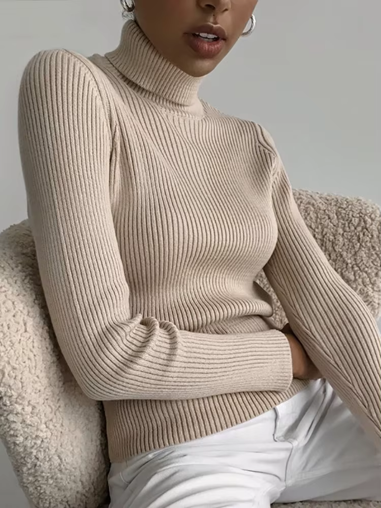 Pull à col roulé pour femme