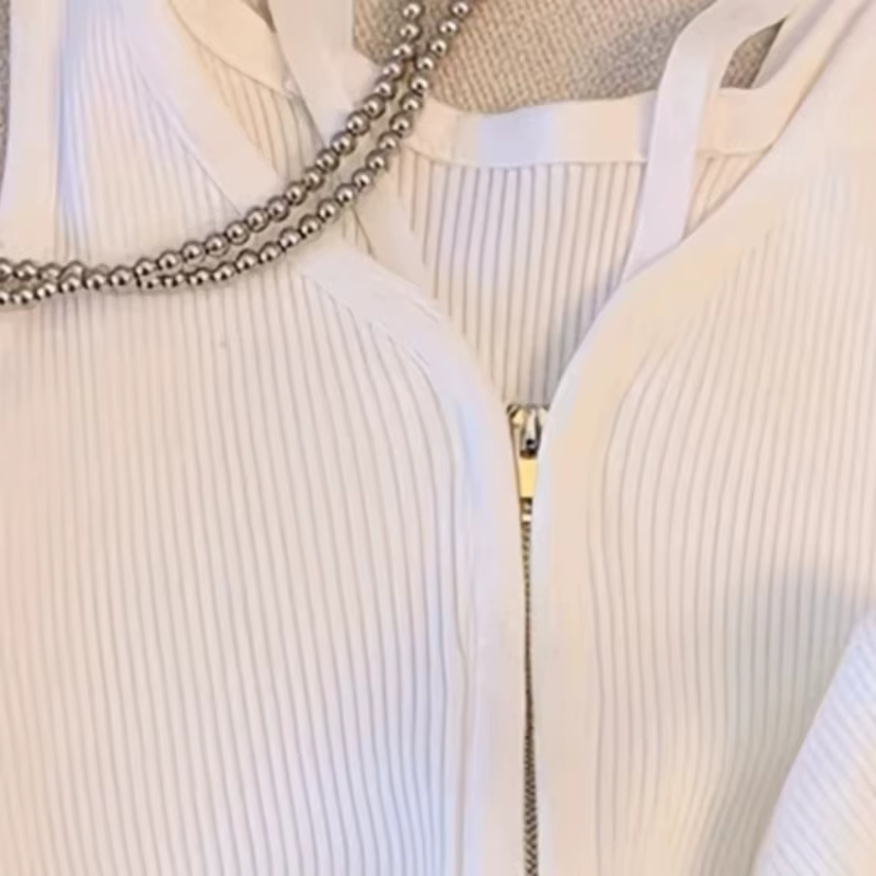 Gilet pull sans manches noir côtelé pour femme