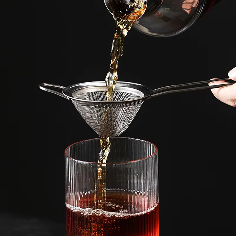 Filtre à mailles coniques en acier inoxydable, robuste, Durable, résistant à la Corrosion, à mailles fines, pour Bar, thé, Cocktail, pâte, marches de café, 1 pièces