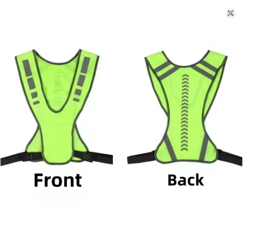 Gilet de sécurité haute visibilité réfléchissant pour moto, cyclisme, course nocturne et travail – Vêtement réfléchissant pour la nuit