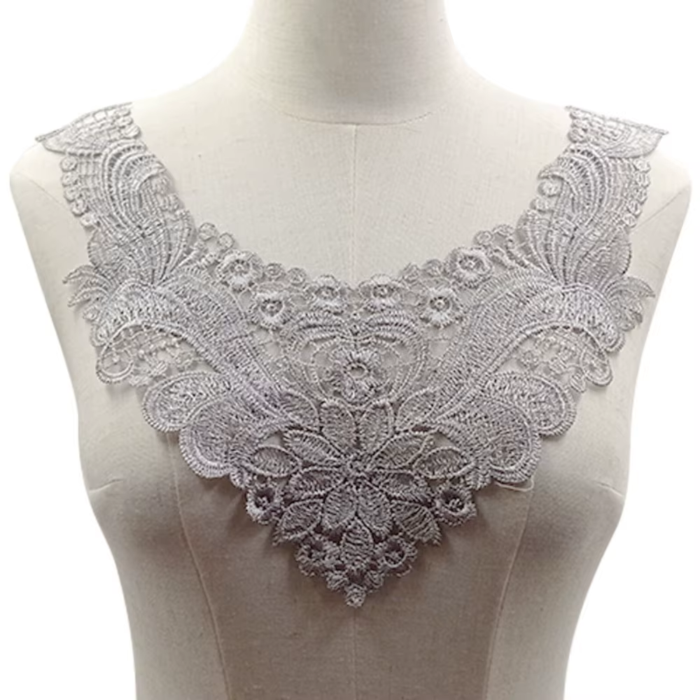 Col en dentelle creuse DIY élégant faux col brodé fleuri pour accessoires vestimentaires occasions spéciales