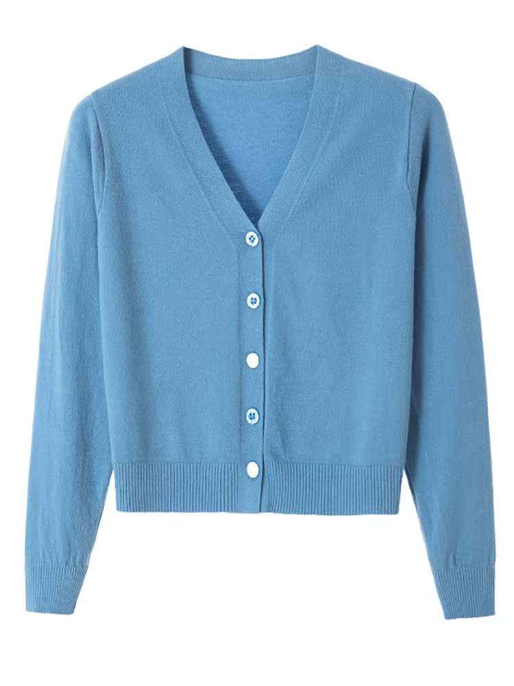Cardigan en tricot boutonné pour femme