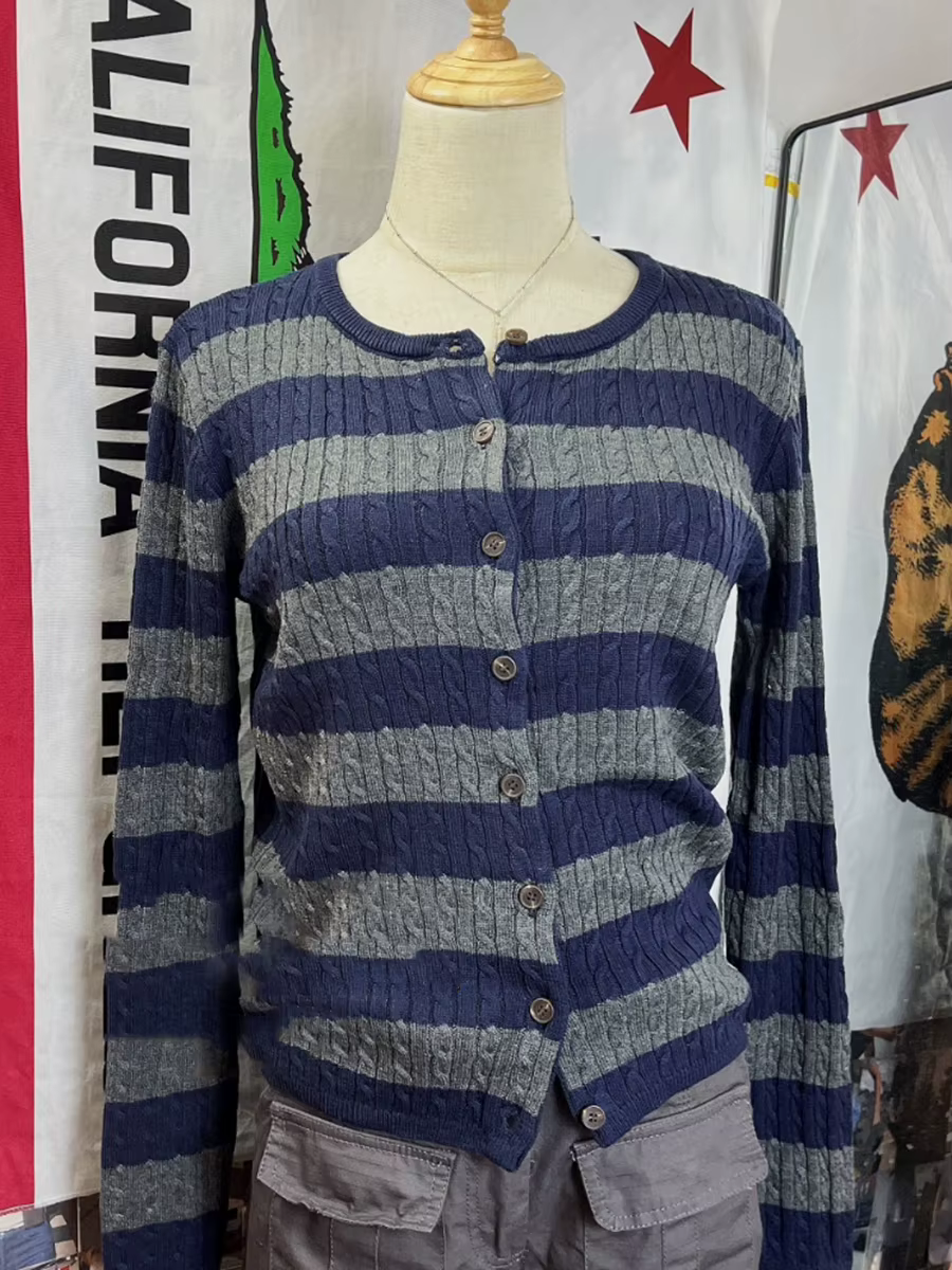 Cardigan Brun En Coton Femme Style Y2K Chic Et Décontracté Pour Femmes Occasions Spéciales