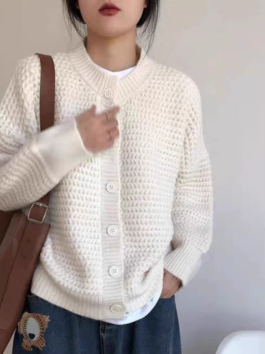 Cardigan en tricot rouge pour femme