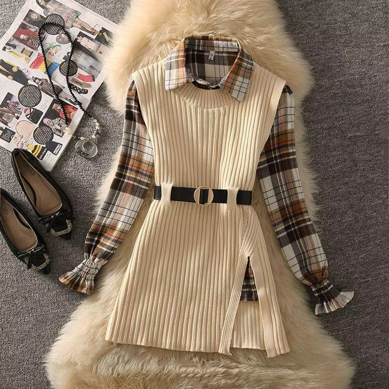 Ensemble de chemises à carreaux vintage pour femmes