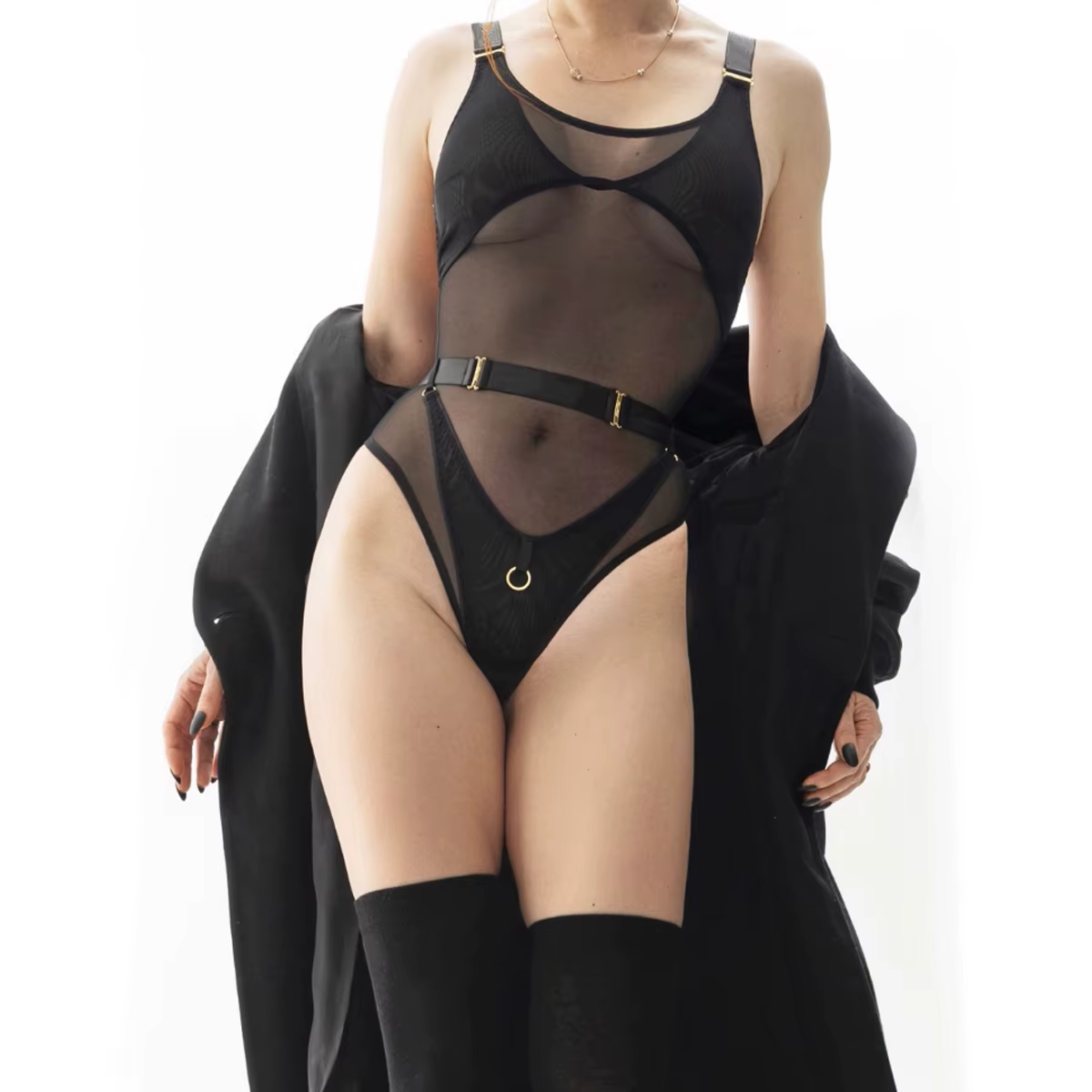 2025 haute qualité maille corps façonnage minceur et perspective sexy femmes entrejambe ouverture combinaison