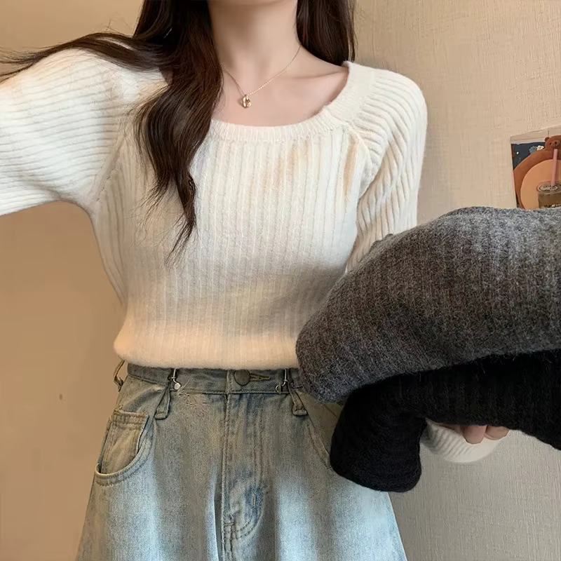 Pull à manches lanternes pour femme