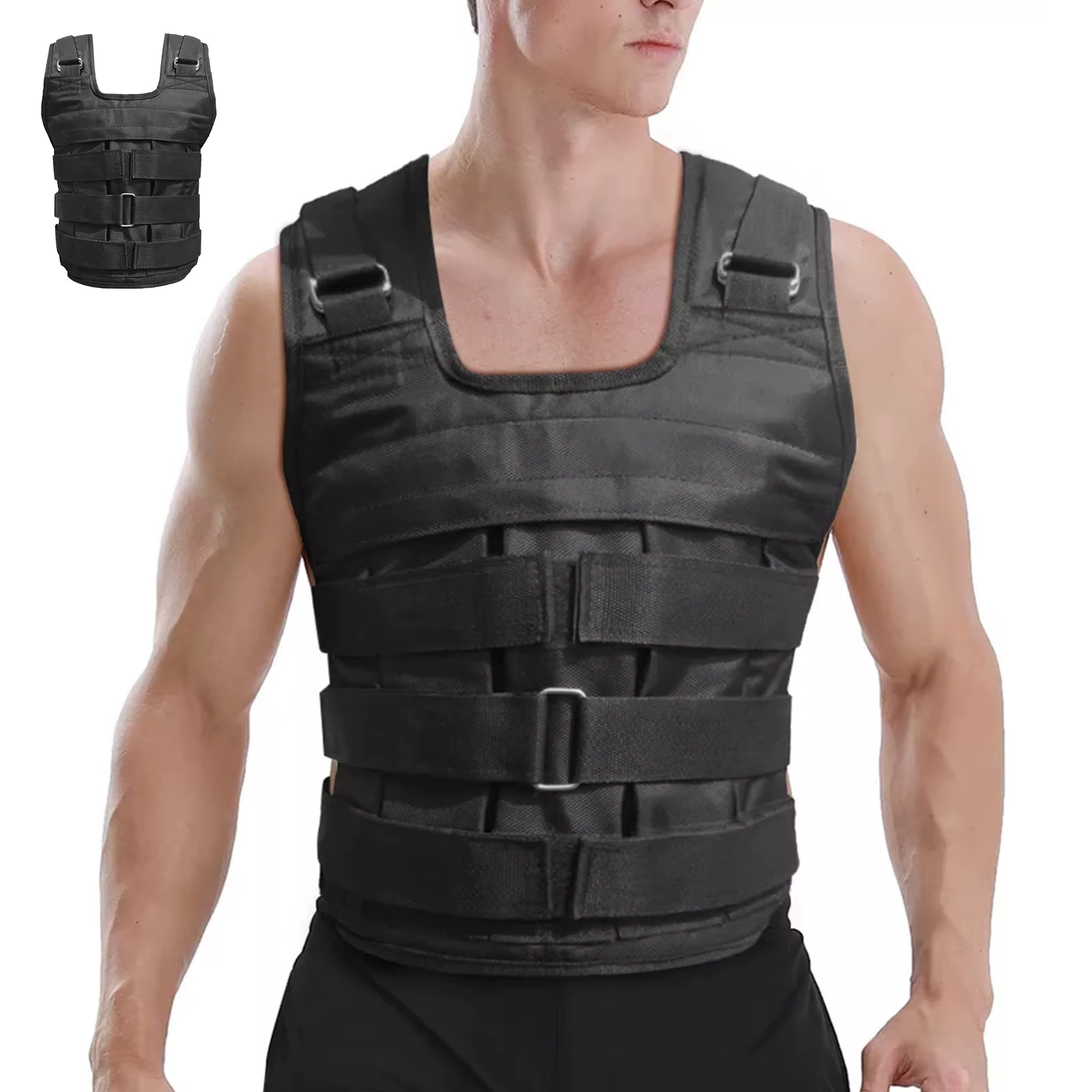 Gilet lesté réglable pour hommes et femmes, respirant, pour l'entraînement de force, la course à pied et le fitness