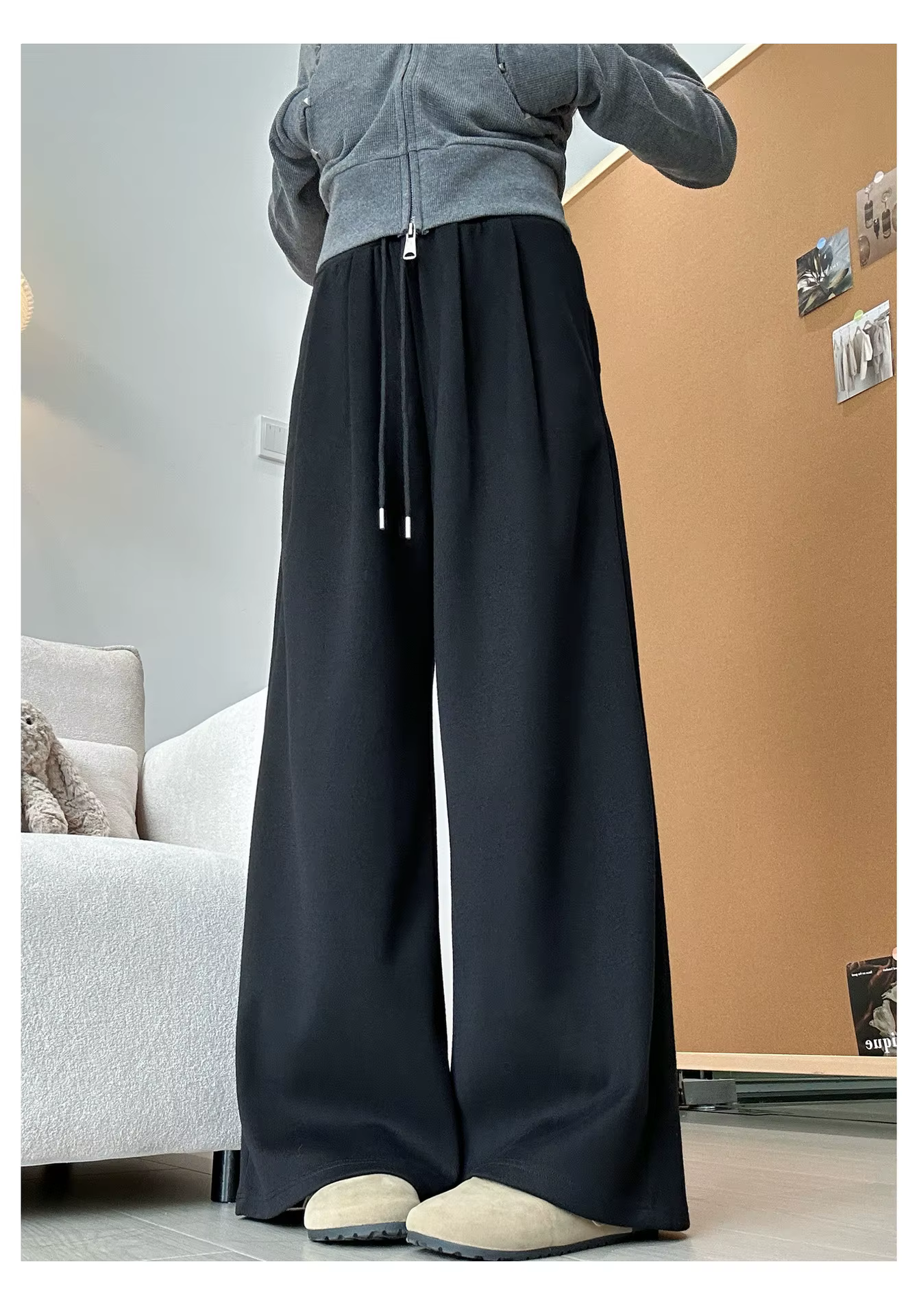 Pantalon de survêtement bleu marine pour femme