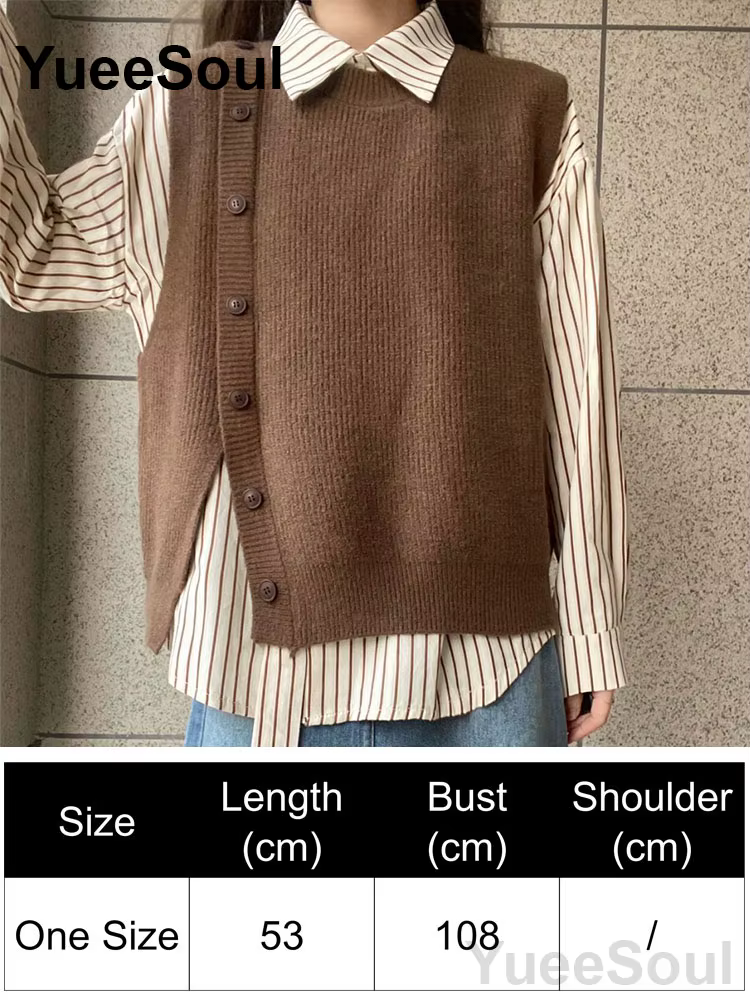 Gilet sans manches polyester ample et décontracté pour femmes, vintage haute rue, coupe ample, col rond, polyester, adaptable toute lannée, pour femmes de tous âges