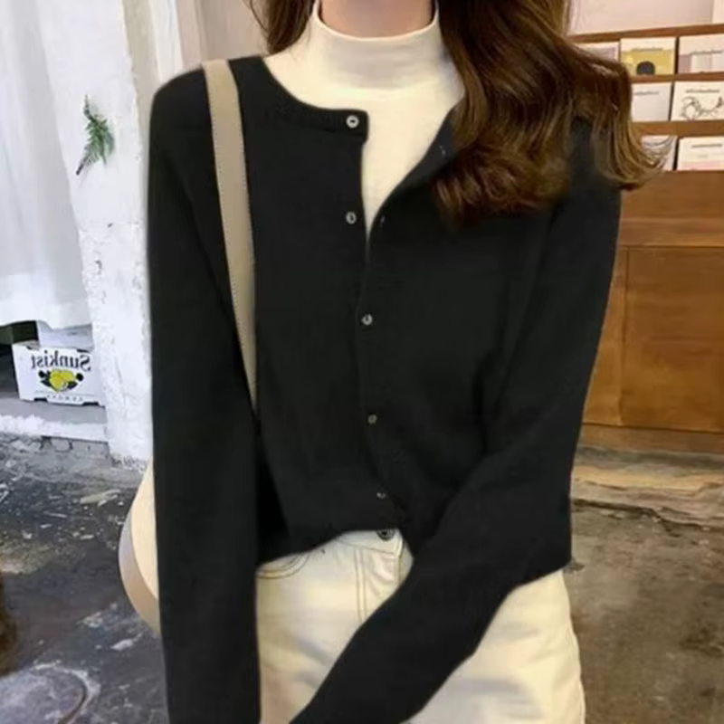 Xpqbb-Pull à Simple Boutonnage pour Femme