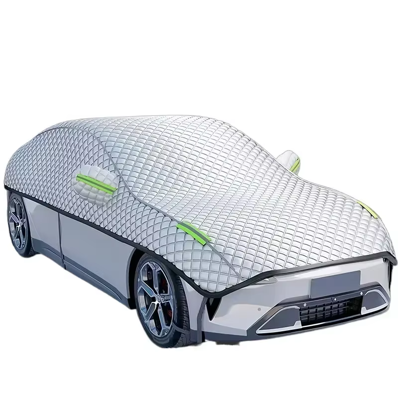 Housse de protection universelle en coton pour voiture, anti-grêle, imperméable, anti-soleil et anti-UV, adaptée à diverses conditions météorologiques difficiles