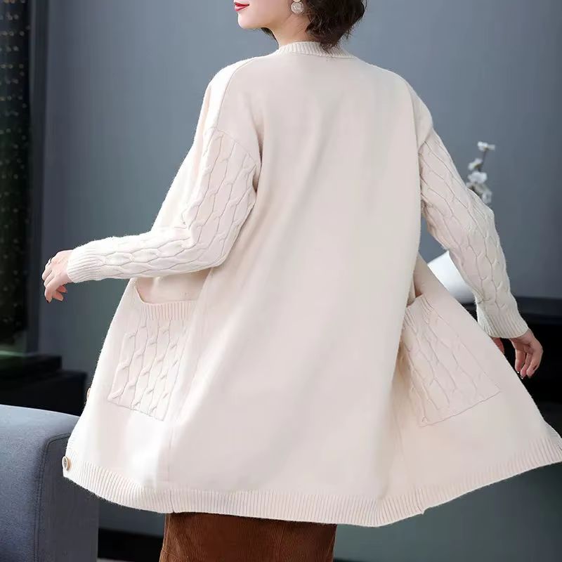 Dames pull veste 2025 automne hiver col en v être tout-match femmes tricot Cardigan
