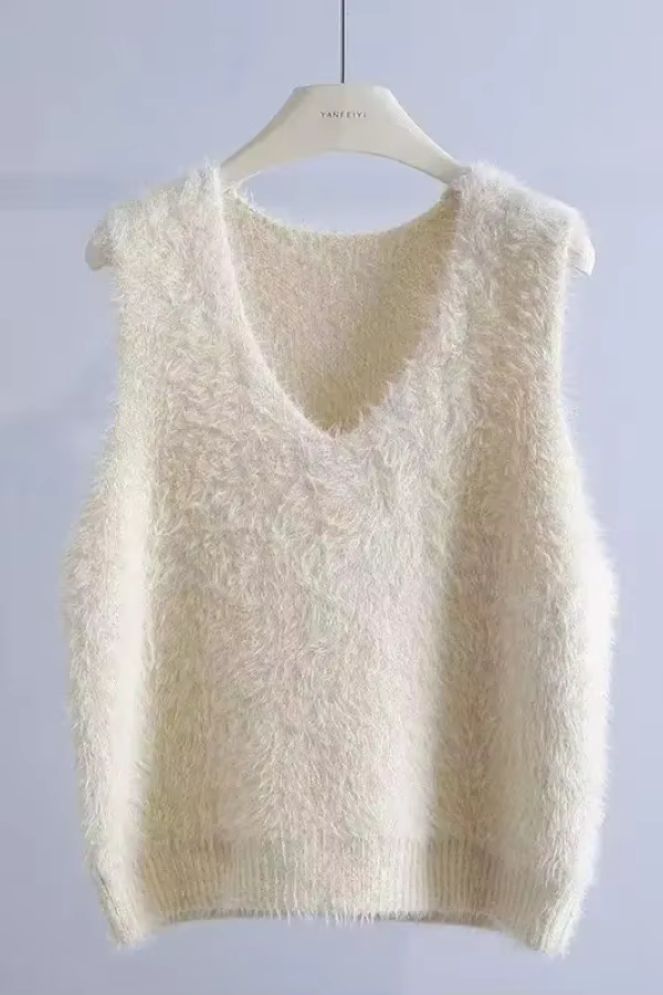 Gilet en peluche de vison pour femmes