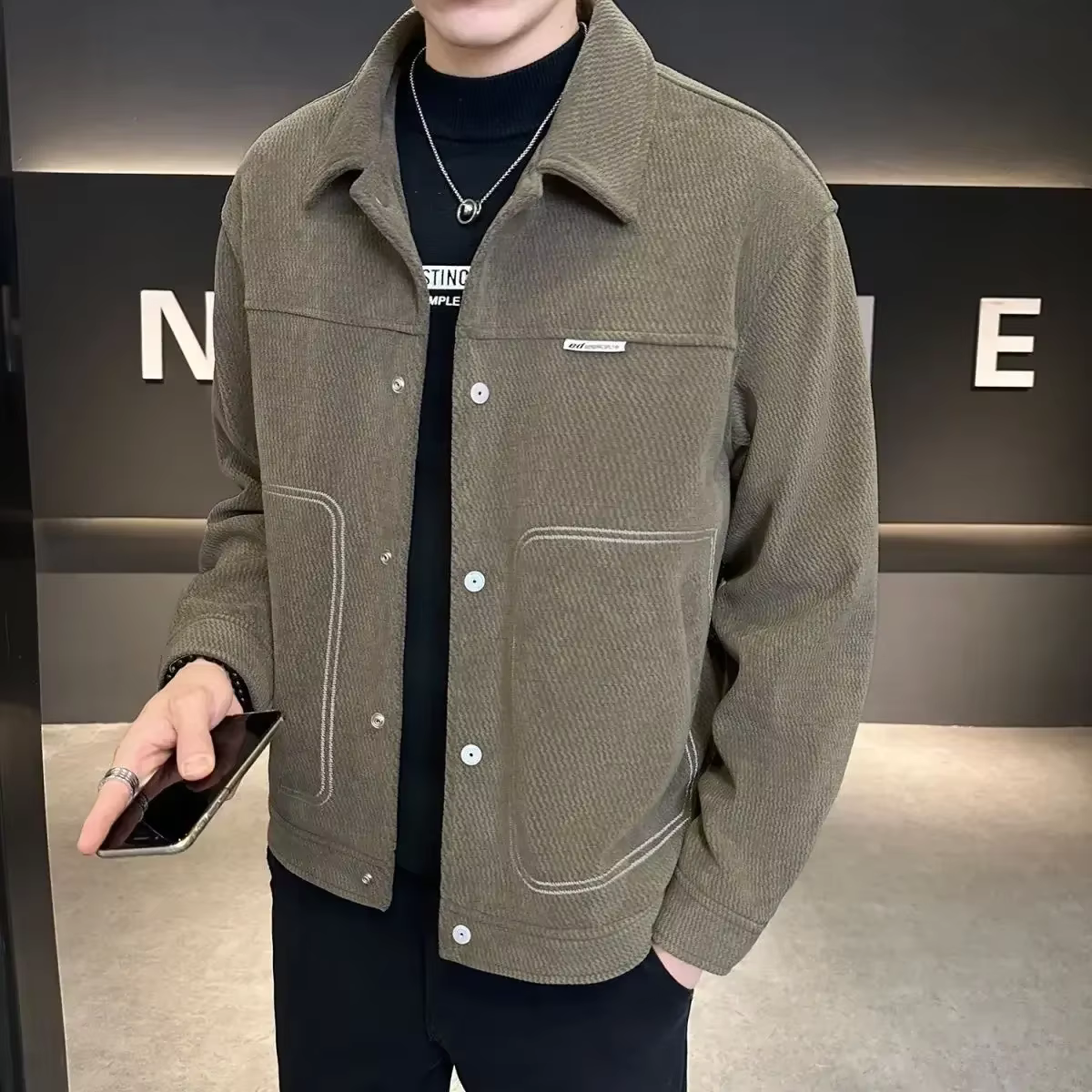 Veste pour hommes de haute qualité homme manteau élégant printemps automne marques originales pas cher vente vêtements mode 2025 livraison rapide Joker