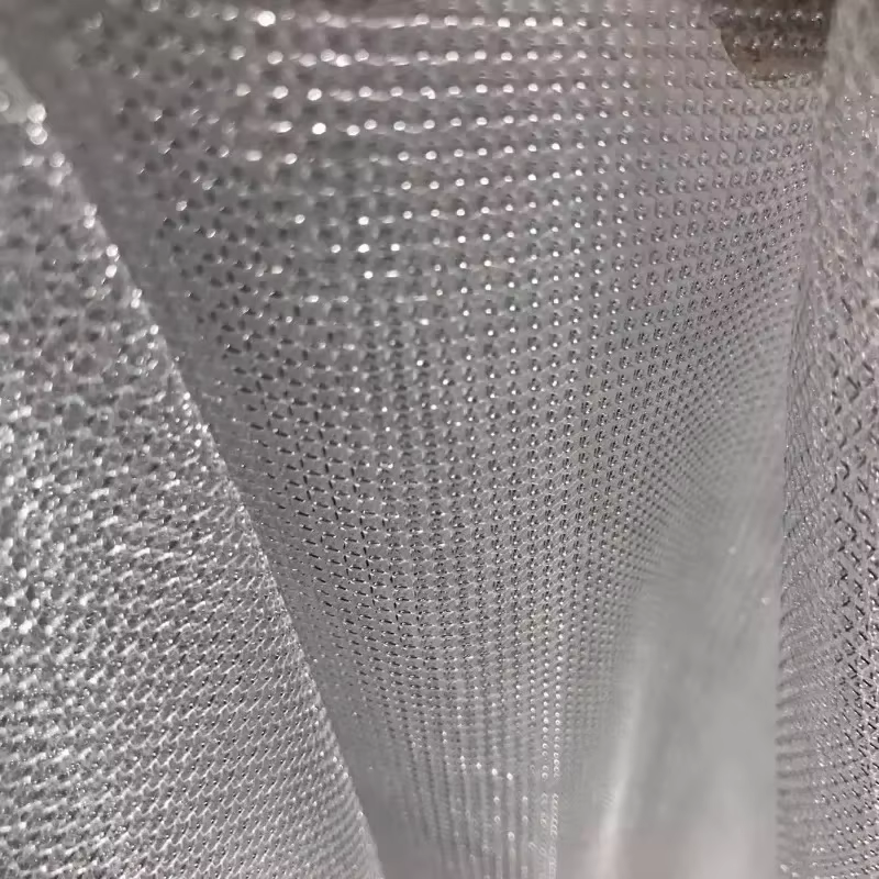Tissu élastique en maille brillant, léger, petite grille, fil doré et argenté, ajouré de styliste, bricolage, couture au mètre, vente en gros
