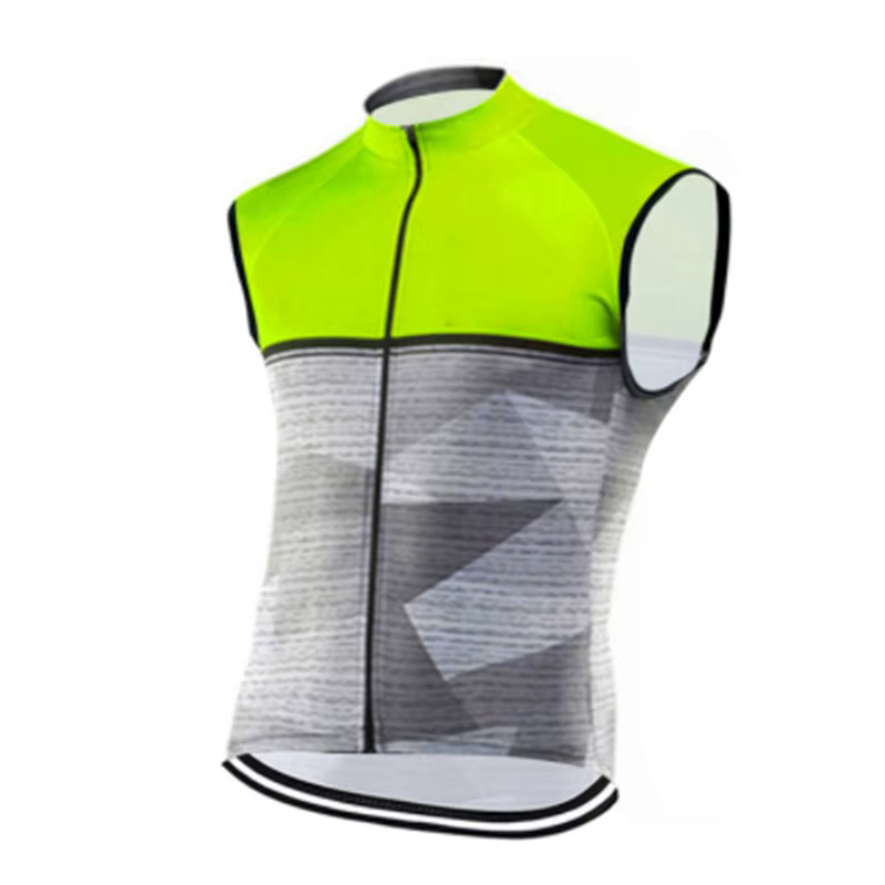 Gilet de cyclisme sans manches pour homme 2026 – Léger, respirant, en maille, pour VTT – Maillot de vélo d'été