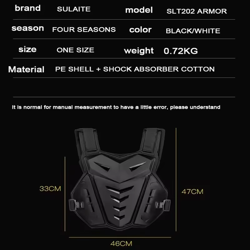 Veste de Moto avec armure corporelle pour Motocross, protection du dos et de la poitrine, gilet de Moto pour tout-terrain, équipement de protection pour Dirt Bike