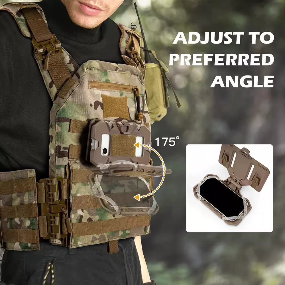 Support de téléphone tactique MOLLE, planche de Navigation pliante, équipement de maintien de téléphone portable, accessoires de gilet de chasse Airsoft