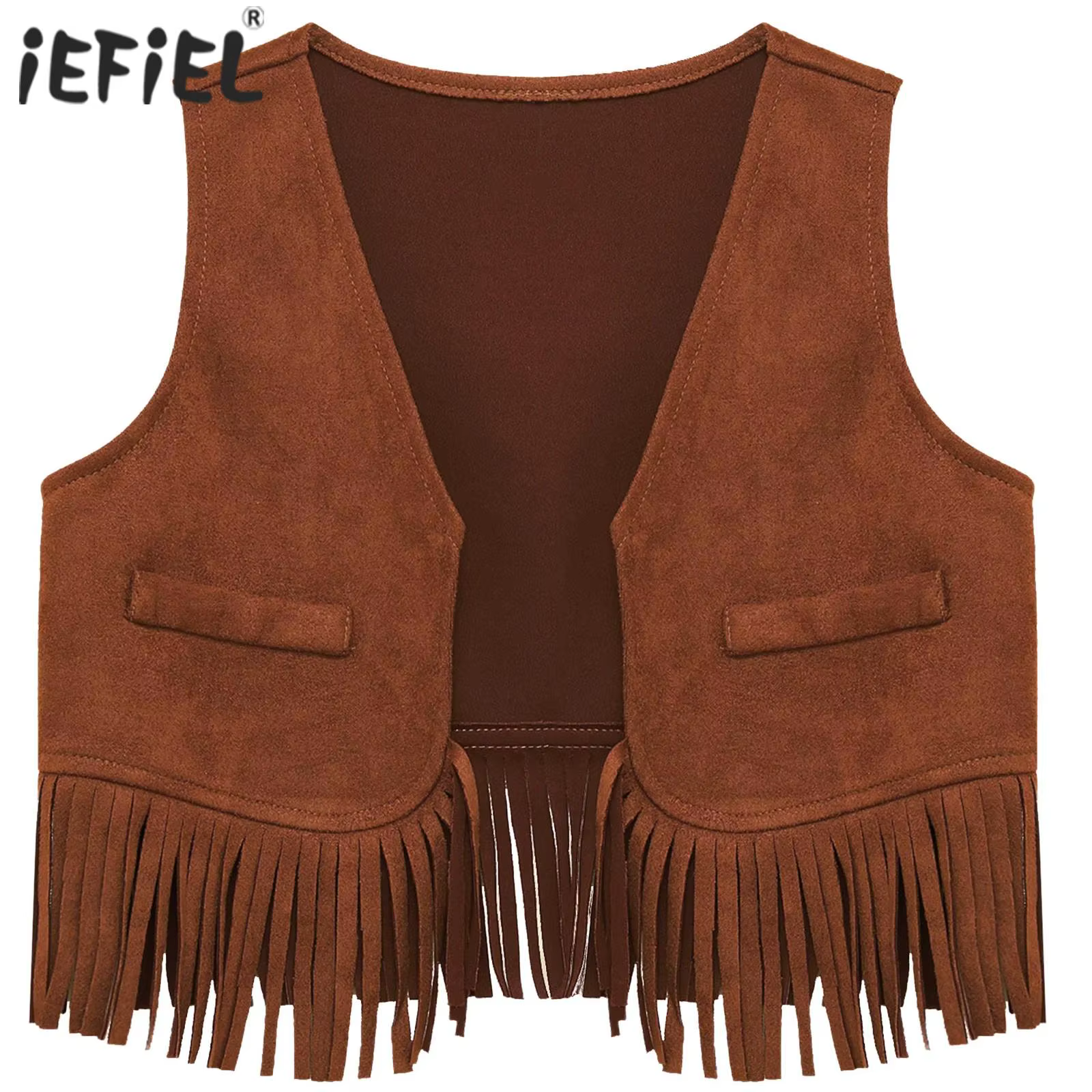 Gilet de Cowboy occidental sans manches pour bébés garçons et filles, déguisement de Cowboy d'halloween pour enfants, accessoire de photographie, gilet de scène
