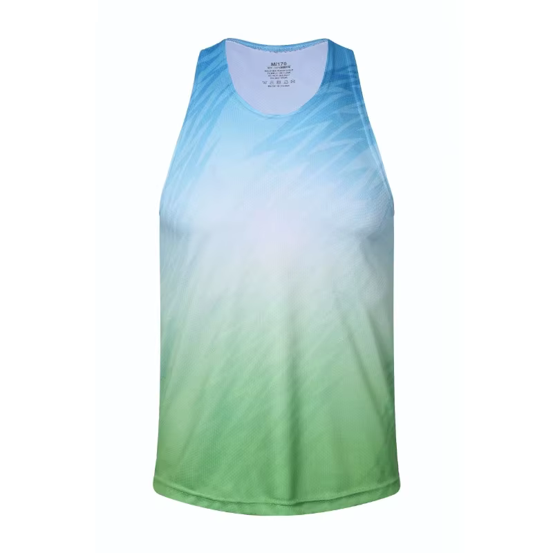 Gilet de sport pour hommes, course à pied Marathon, sans manches, débardeur à séchage rapide, maillot en Polyester d'athlétisme ultraléger