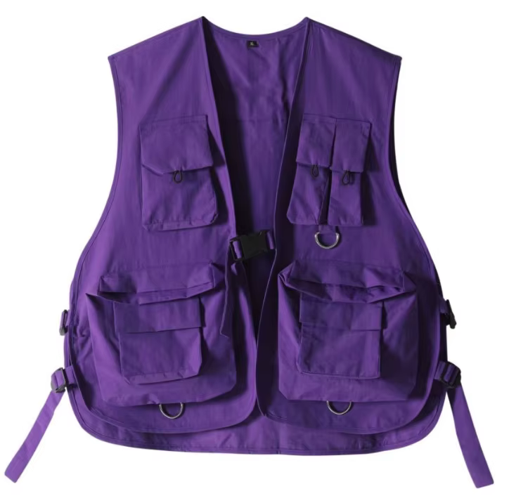 Gilet tactique rose pour femmes, vêtements de travail multi-poches, haut tendance décontracté, coupe ample, streetwear d'automne pour l'extérieur
