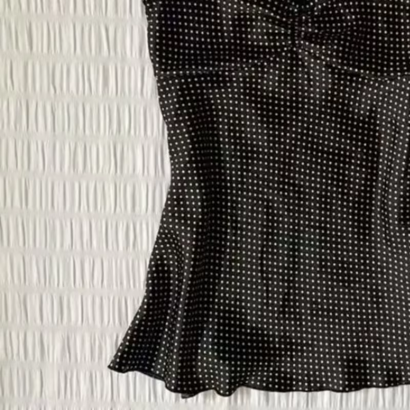 Camisole vintage à pois français pour femmes