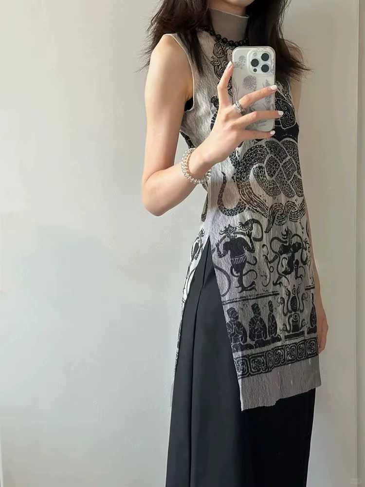 Gilet léger en mousseline de soie pour femmes