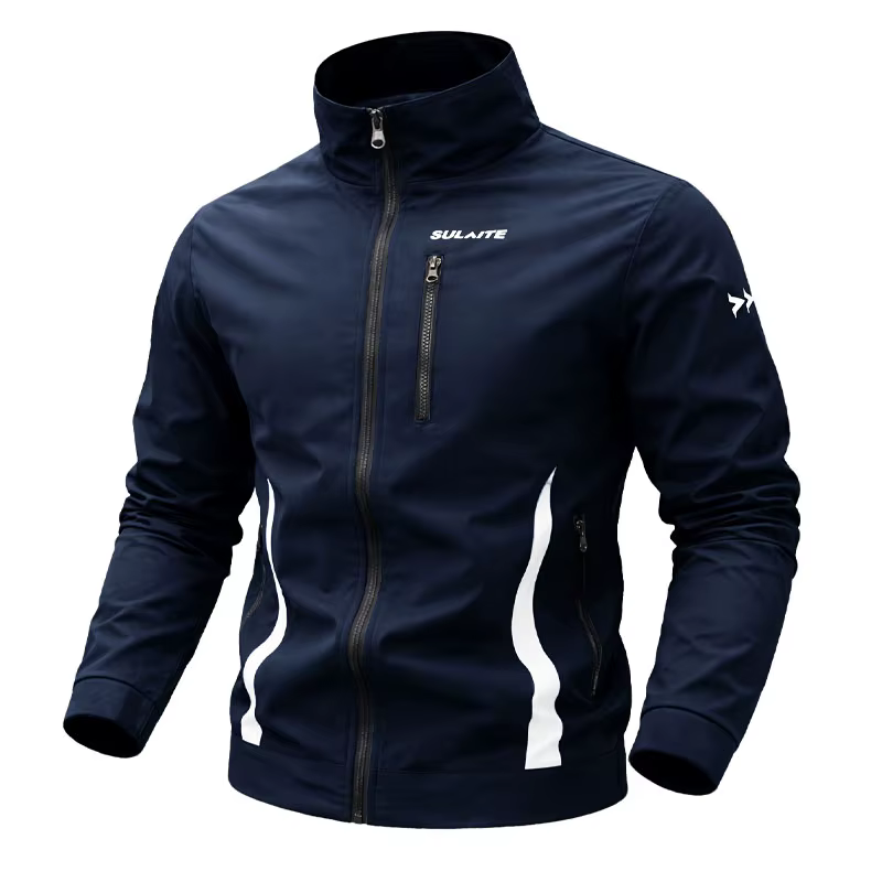 Veste décontractée à col montant pour hommes, coupe-vent léger, veste bomber, vêtements de sport, manteau respirant, printemps et été