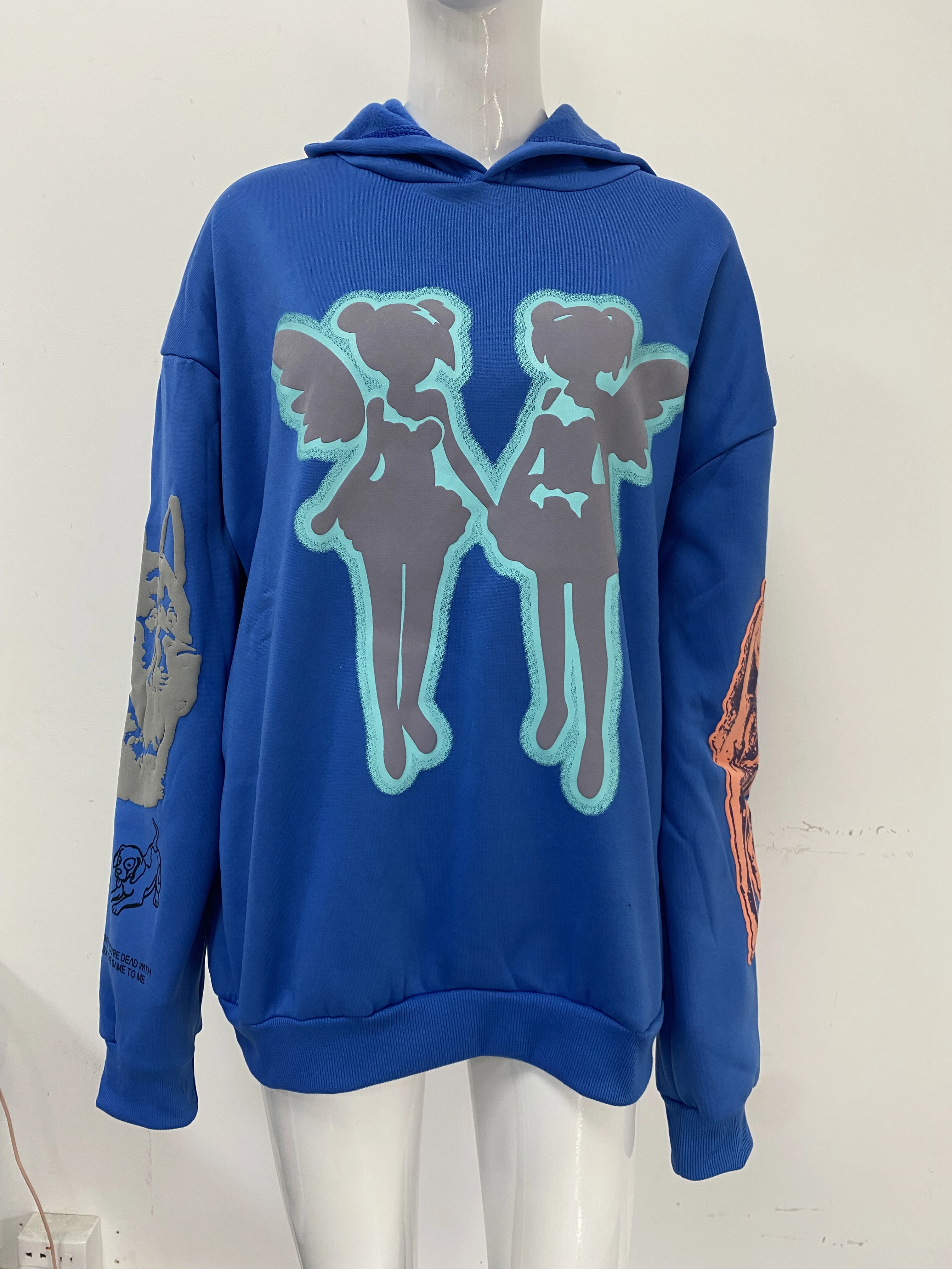 Sweat-shirt à capuche personnalisé style graffiti, ample et polyvalent, style couple, vêtements esthétiques, style streetwear