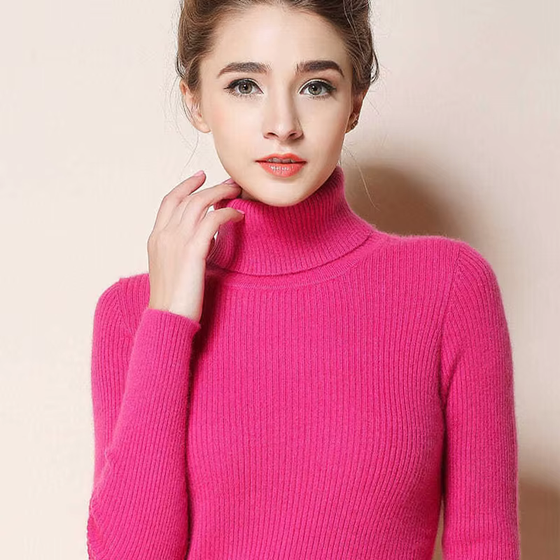 ZOKI Simple femmes pull à col roulé hiver mode
