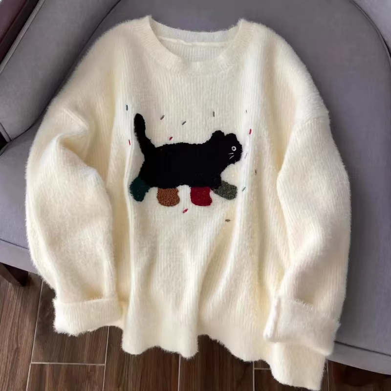 Pull blanc à la mode pour femmes