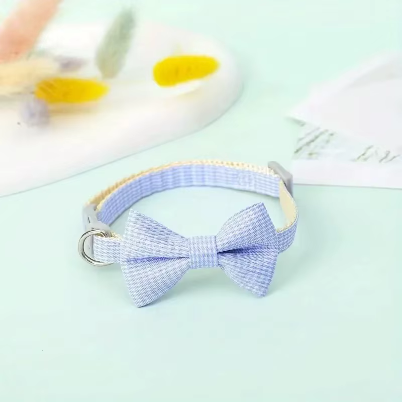 Collier pour chat mignon avec nœud papillon, Design réglable, pour chiens, chats, chiots, fournitures pour animaux de compagnie