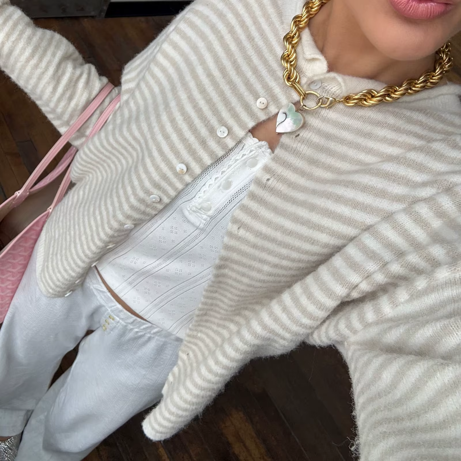 Cardigan rayé pour femme