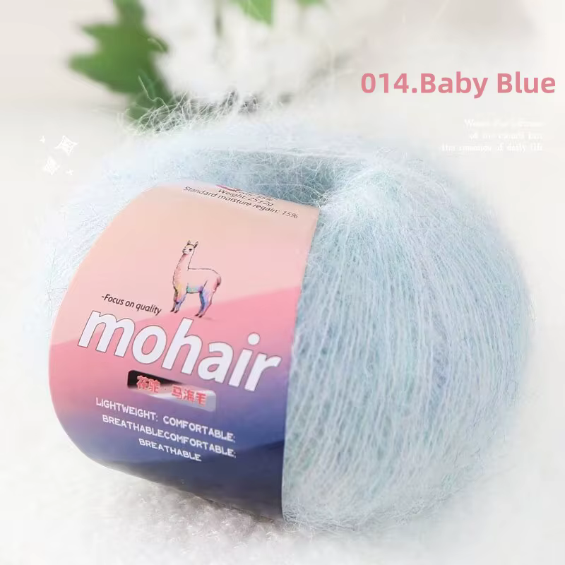 Pull et écharpe tricotés à la main avec alpaga et mohair entrelacés en laine florale