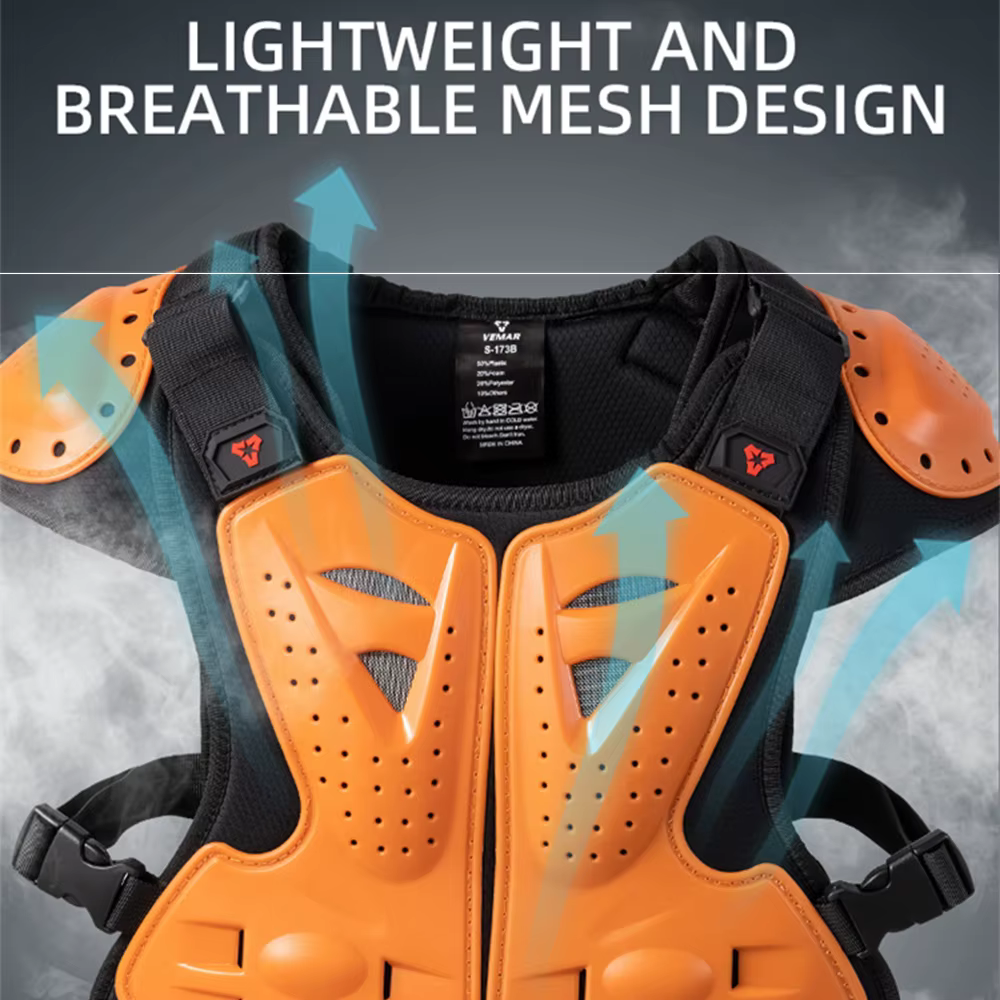 Armure de moto pour enfants, protection Linge de motocross, veste, armures de protection, genouillères d'équitation, DH Moto, armure complète pour enfants