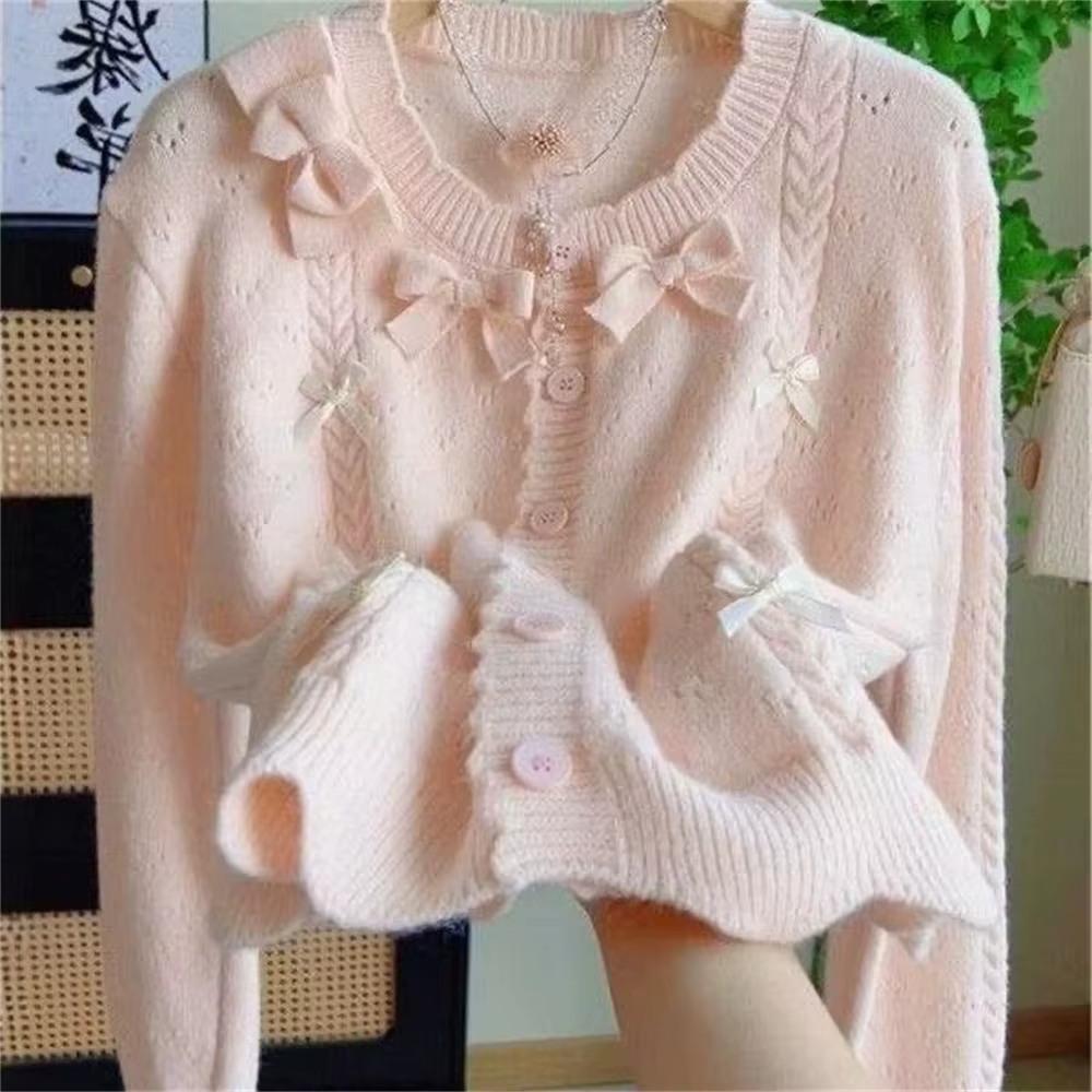 Cardigan en tricot coréen pour femme