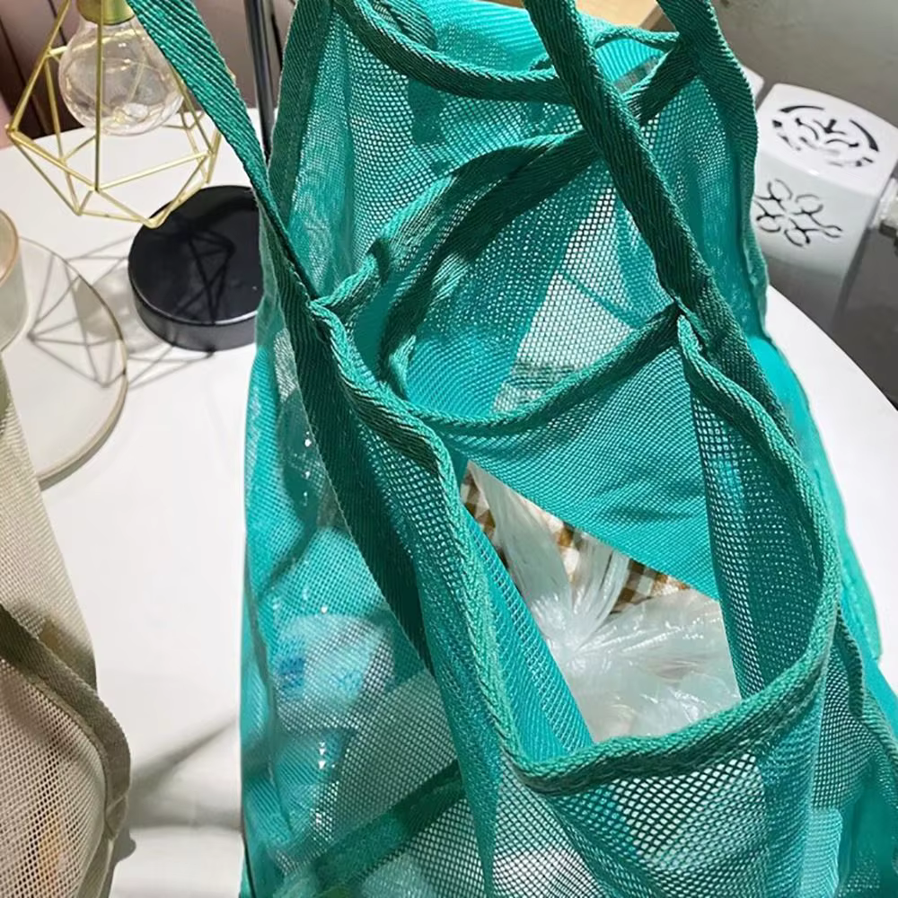 Sac de plage en maille léger, respirant et à séchage rapide, idéal pour les voyages à la plage, les activités de plein air et le rangement des serviettes et des jouets