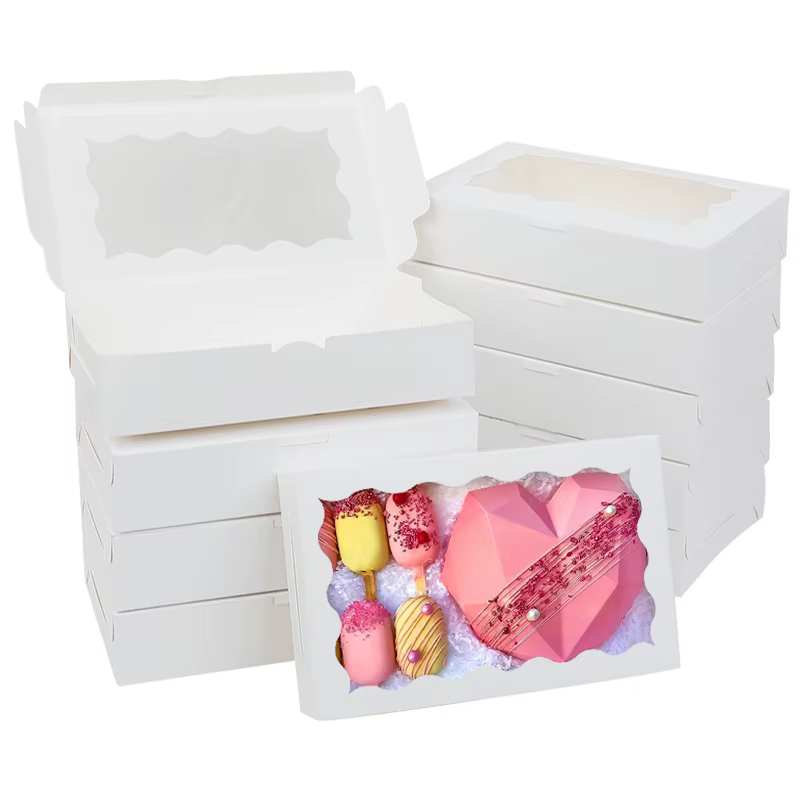 Coffrets cadeaux avec fenêtre, 5 à 20 pièces, pour fête d'anniversaire, chocolat, bonbons, biscuits, emballage cadeau, fournitures de mariage, réception-cadeau pour bébé, décor de noël