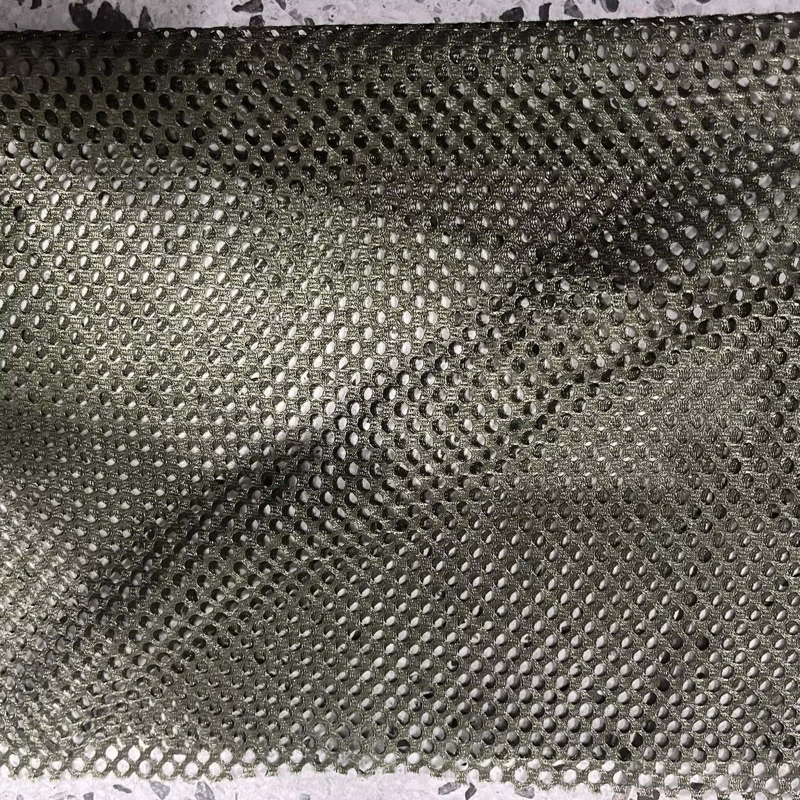 Filet de pêche en tissu noir respirant, maille au mètre pour sacs en tissu, couture hamac, motif hexagonal uni, textile fin et lisse