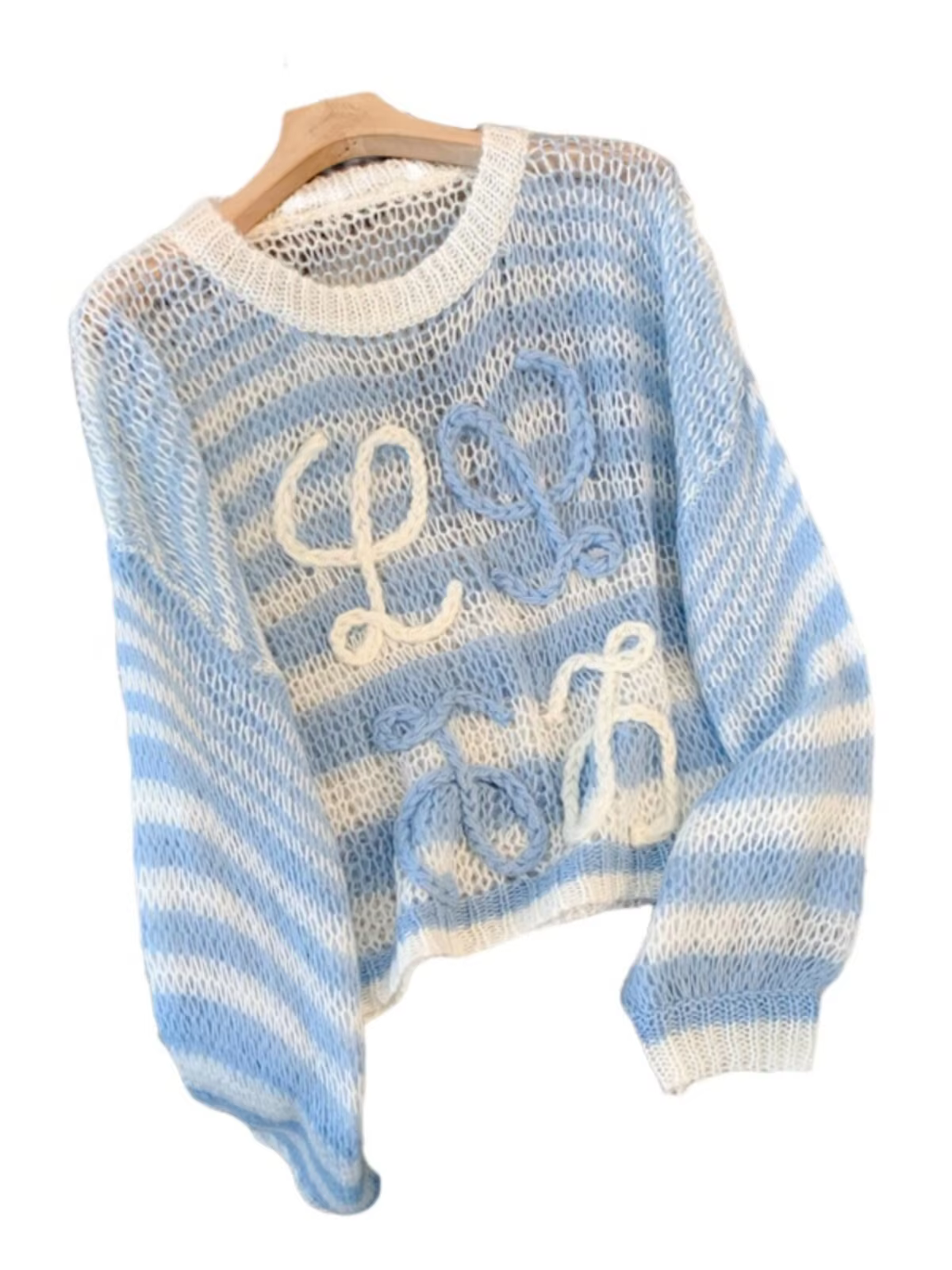 Pull à col rond brodé pour femme