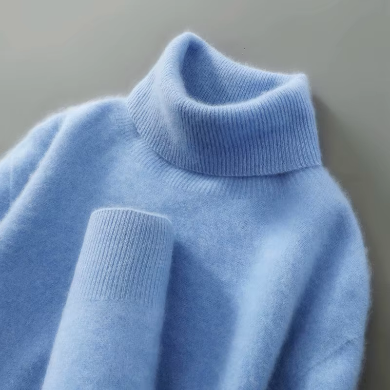 Pull à col haut 100% laine avec pull pour hommes