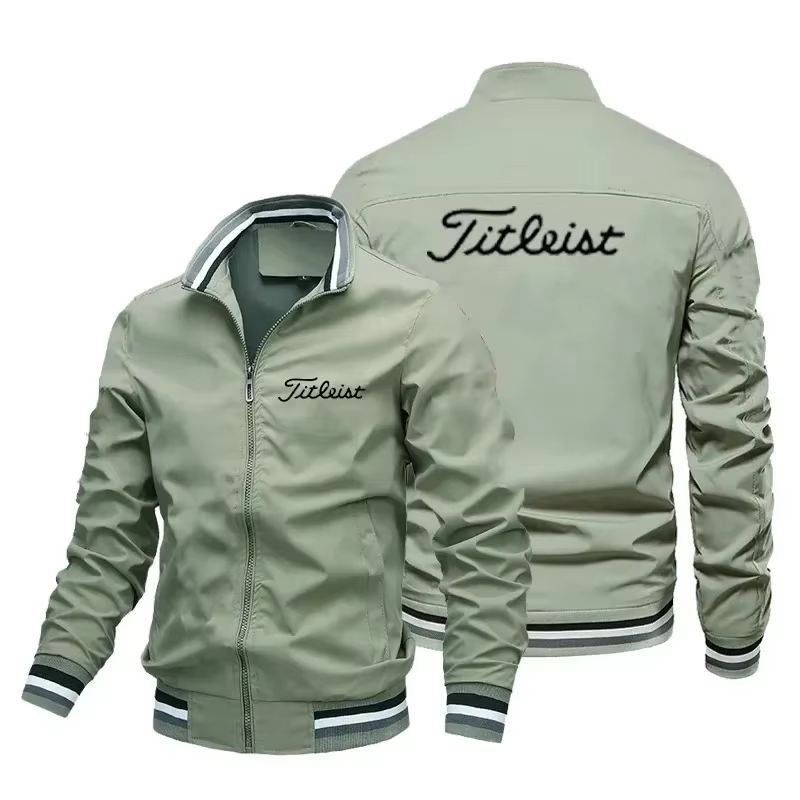 Veste décontractée d'extérieur pour homme à col montant et fermeture éclair, nouvelle mode printemps-automne 2026, confort sportif de haute qualité et